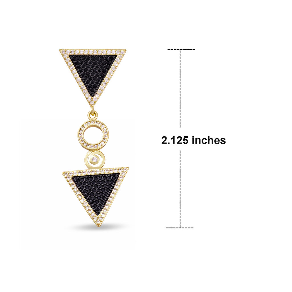 Adalia Triangle Drop Gold Earrings