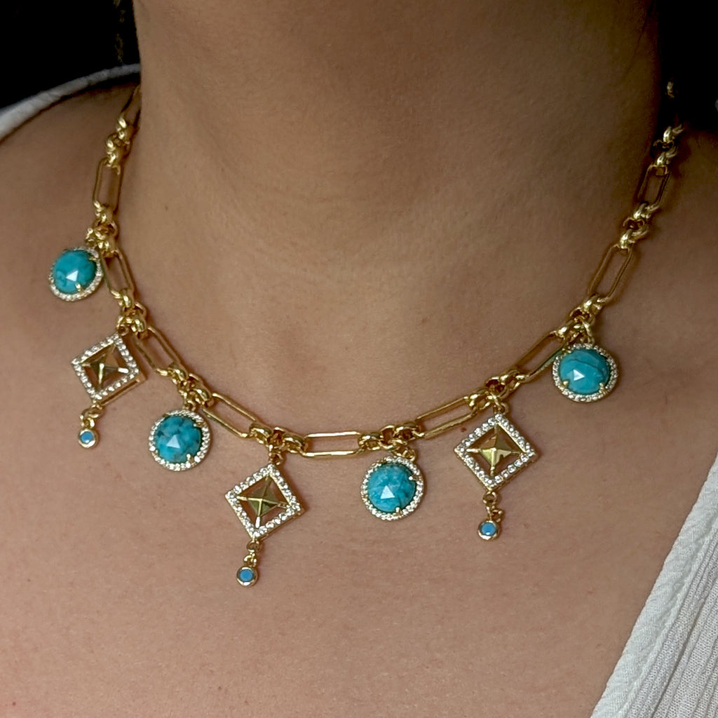 Karissa Station Necklace - Turquoise