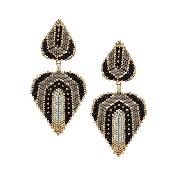 Talia Nightfall Leaf Drop Earrings