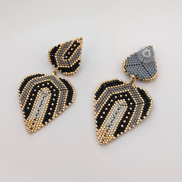 Talia Nightfall Leaf Drop Earrings